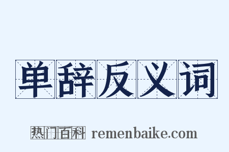 单辞反义词是什么意思的图片